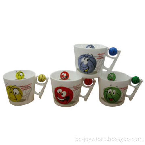 9oz ceramic mug with ball on the handleNew